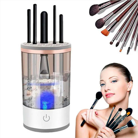 Limpiador y Secador de Brochas Automático 3 en 1